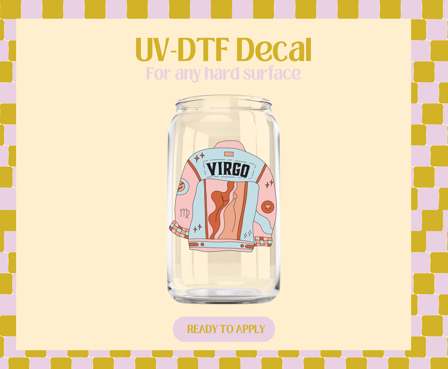 Virgo Zodiac jacket UV-DTF Decal