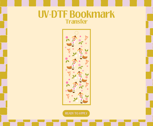 Western Garden Girly UV-DTF Bookmark