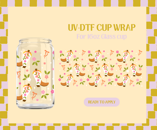 Western Garden Girly UV-DTF Wrap