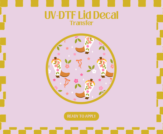 Western Garden Girly UV-DTF Lid Decal