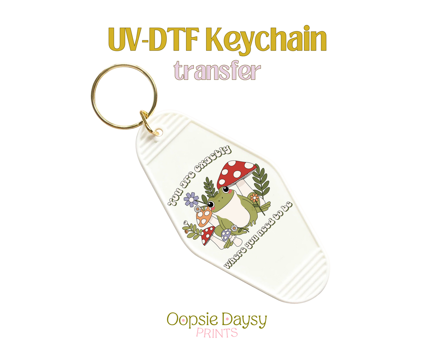 Where You Need To Be UV-DTF Keychain