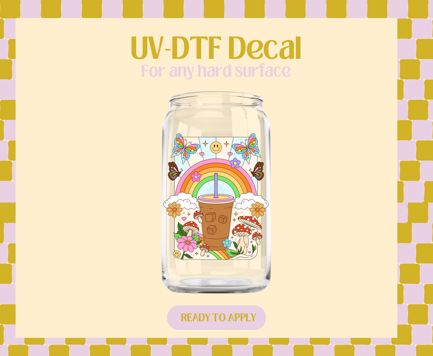 Whimsical Coffee UV-DTF Decal
