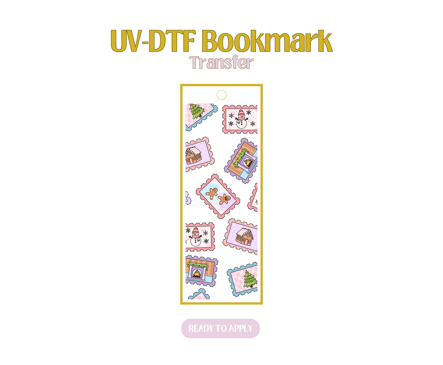 Winter Stamps UV-DTF Bookmark