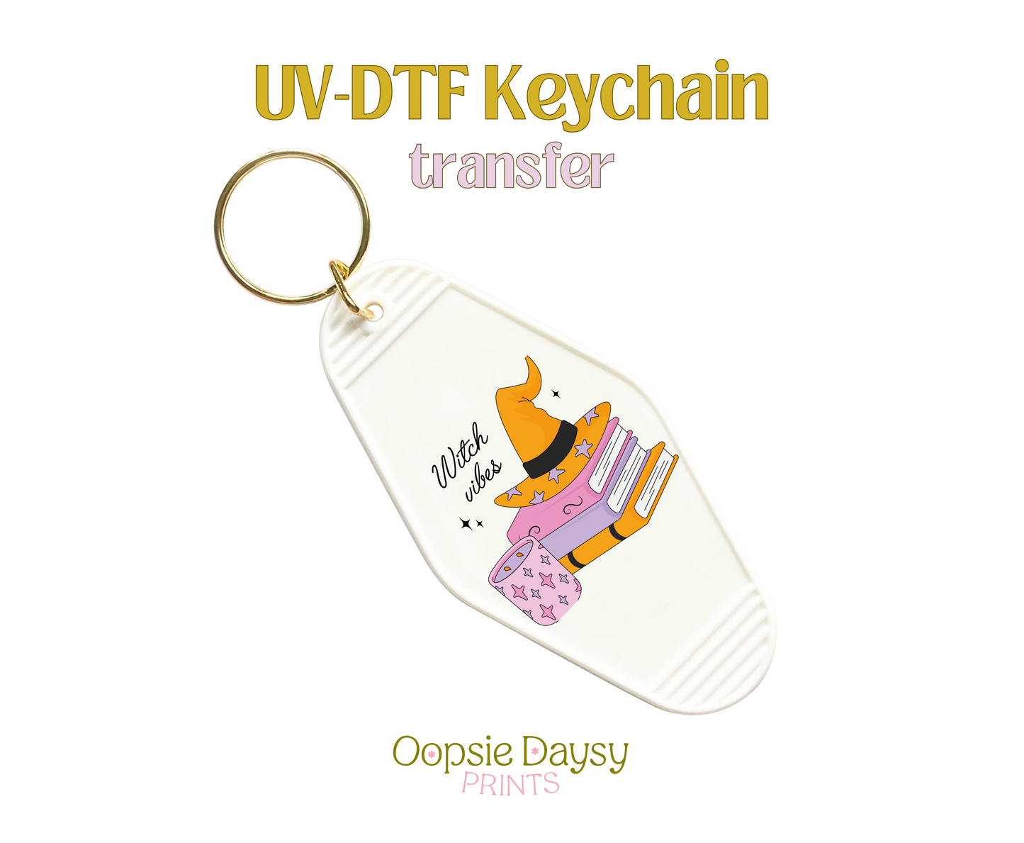Witch Vibes UV-DTF Keychain