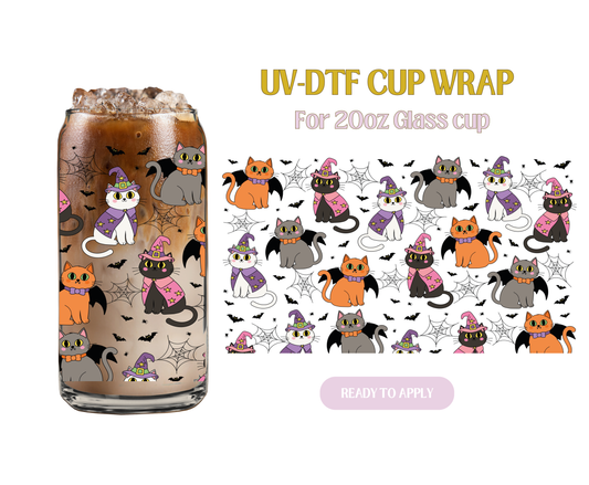 Witchy Cats 20oz UV-DTF Wrap