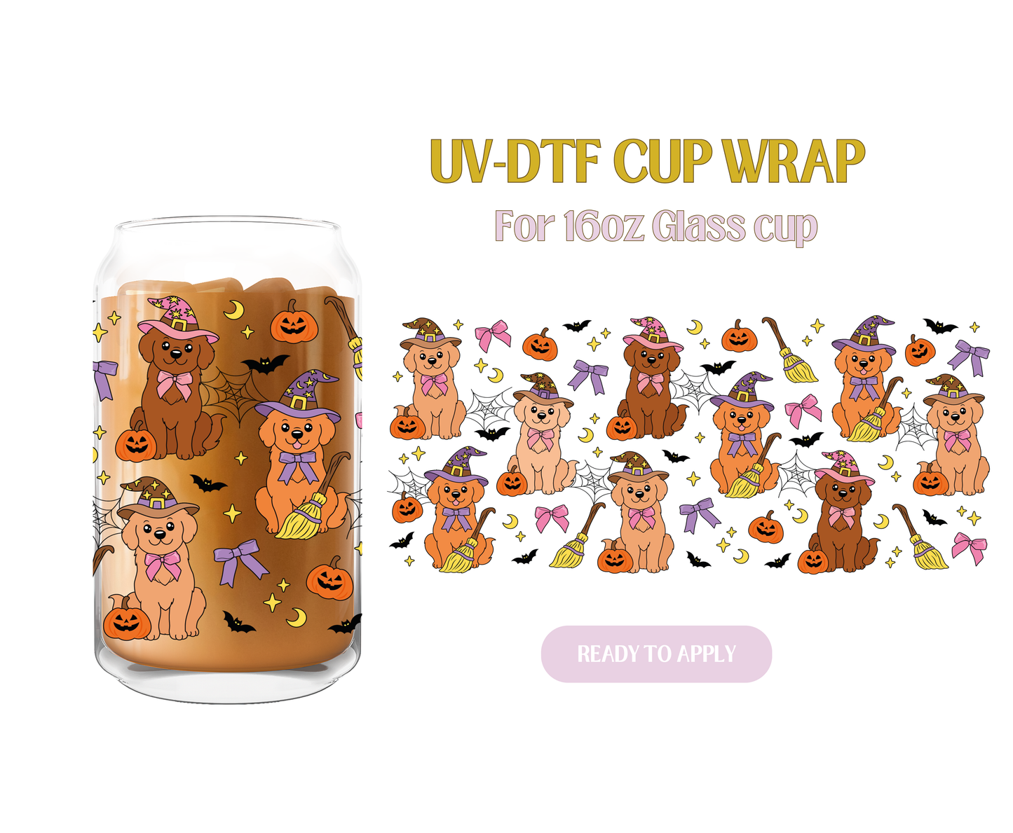 Witchy Pups UV-DTF Wrap