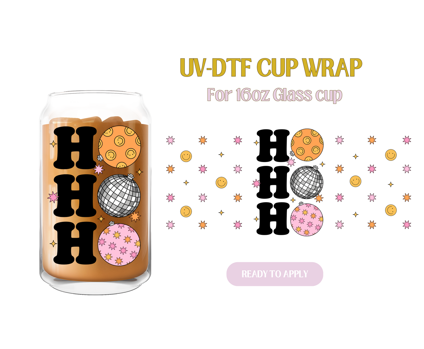 HoHoHo Disco UV-DTF Wrap