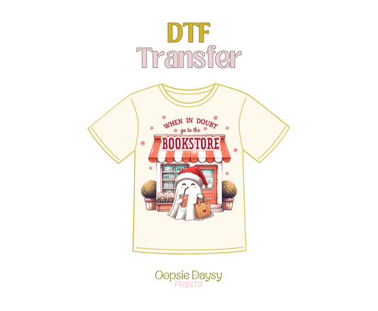 Xmas Boo Bookstore DTF Transfer