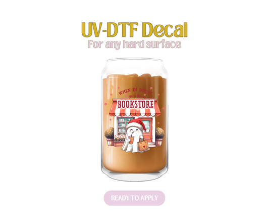 Xmas Boo Bookstore UV-DTF Decal