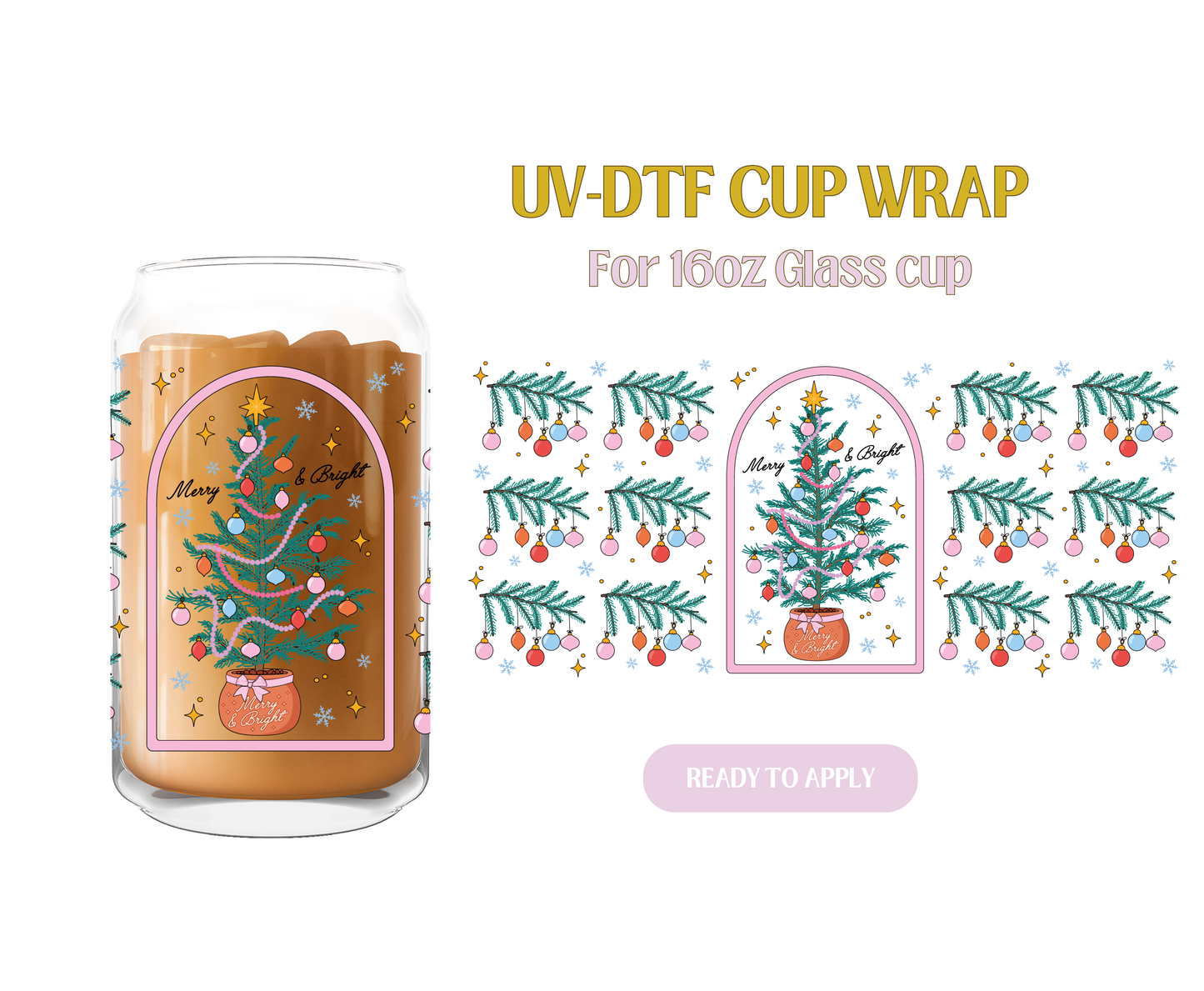 Xmas Tree UV-DTF Wrap