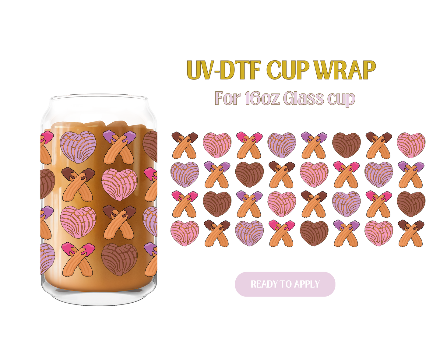 XoXo Conchas & Churros UV-DTF Wrap