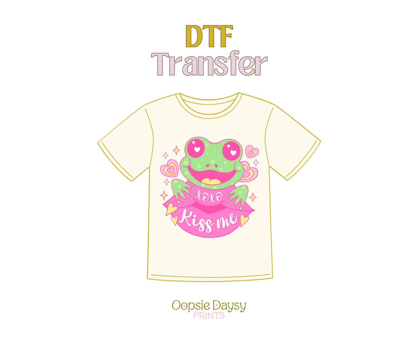 XoXo Kiss Me Froggy DTF Transfer