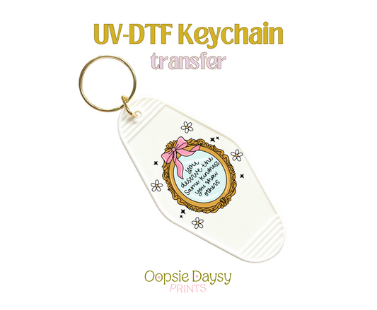 You Deserve Kindness Mirror UV-DTF Keychain