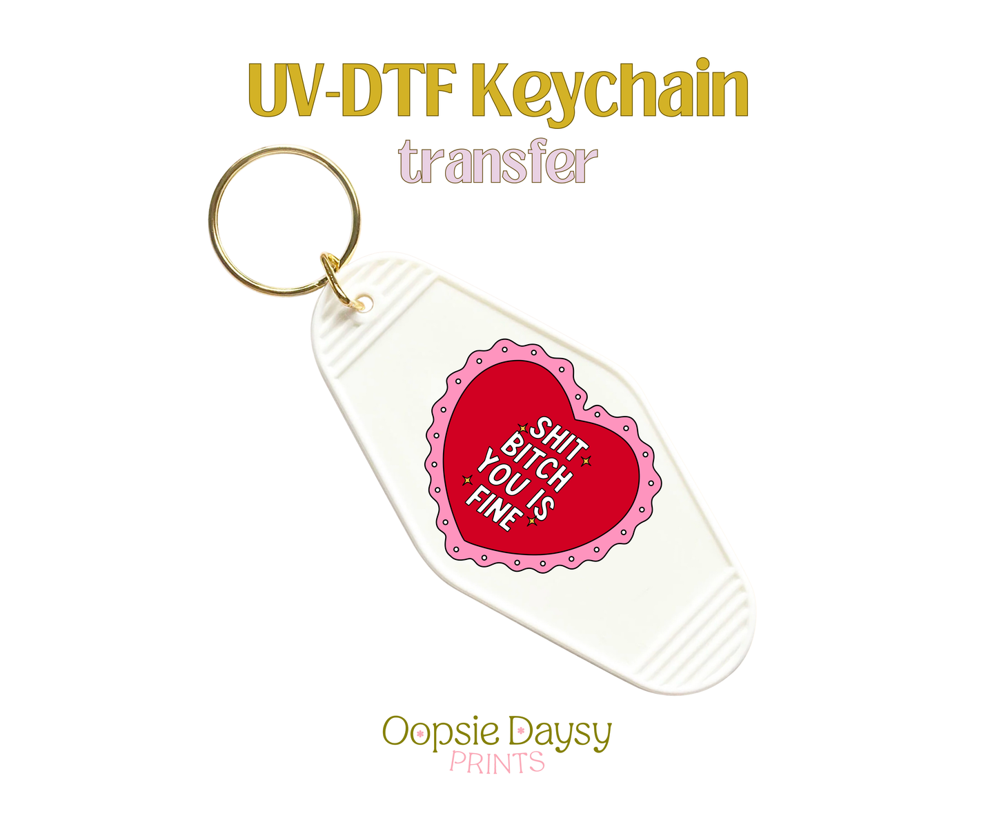 You is Fine UV-DTF Keychain