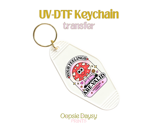 Your Feelings Are Valid Ombre UV-DTF Keychain