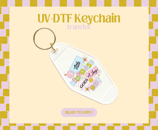 Blue A Little Kindness Goes a long way UV-DTF Keychain