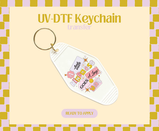 Purple A Little Kindness Goes a long way UV-DTF Keychain