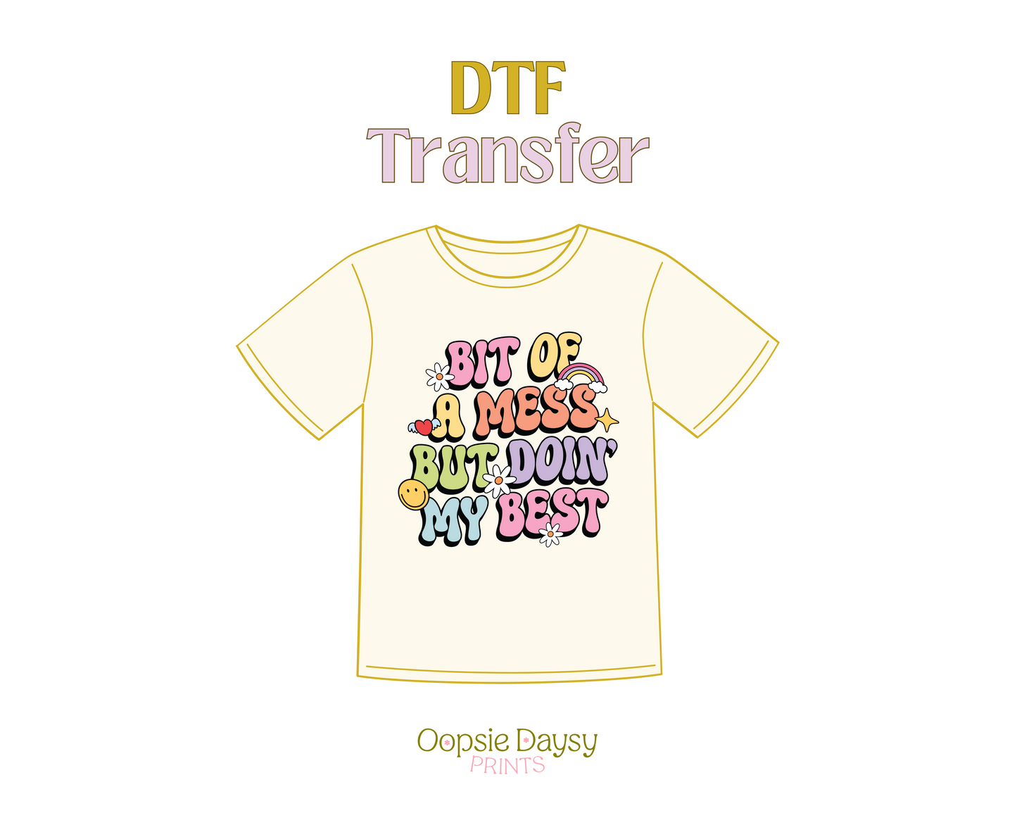 Bit of a mess but doing my best DTF Transfer