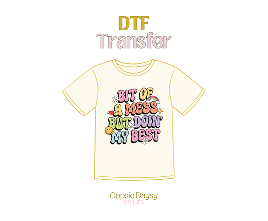 Bit of a mess but doing my best DTF Transfer