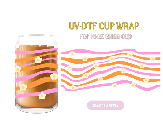 Daisy Stripes UV-DTF Wrap