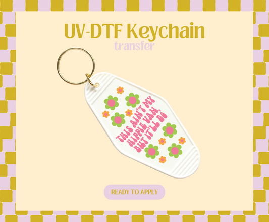 Hippie Van UV-DTF Keychain