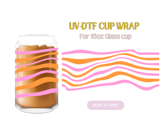 Pink Stripes UV-DTF Wrap