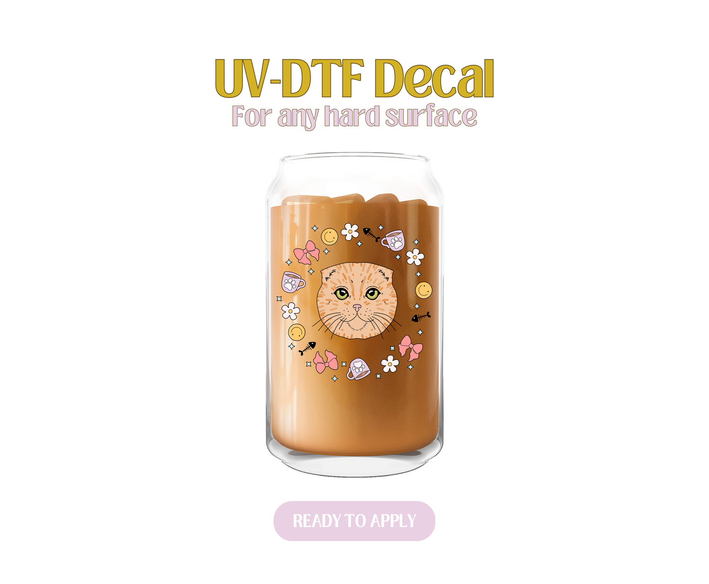 Spring TAbby Cat Vibes UV-DTF Decal