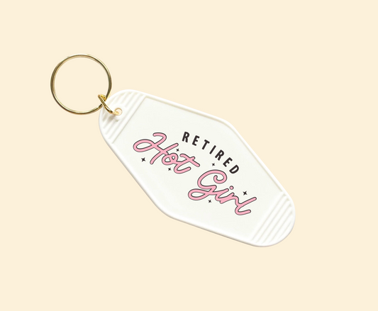 Retired hot girl UV-DTF Keychain