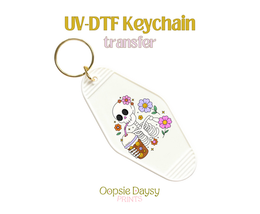 Retro Skelly UV-DTF Keychain