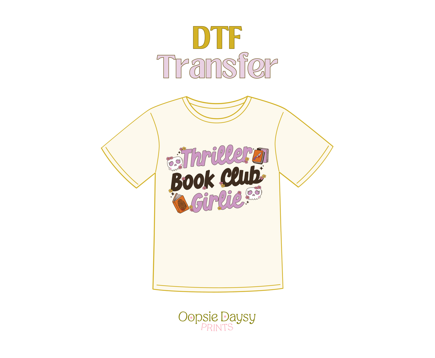 Thriller Book Club Girlie DTF Transfer