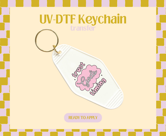 Trust God's Timing UV-DTF Keychain