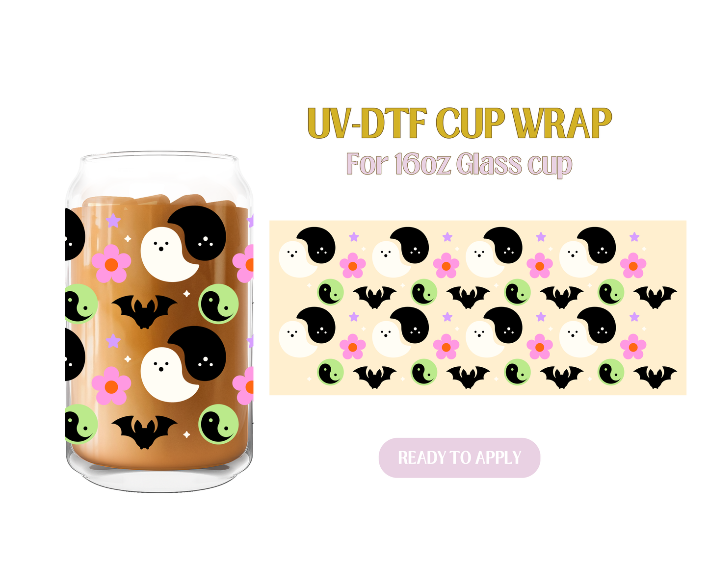 Ying-yang Batties UV-DTF Wrap