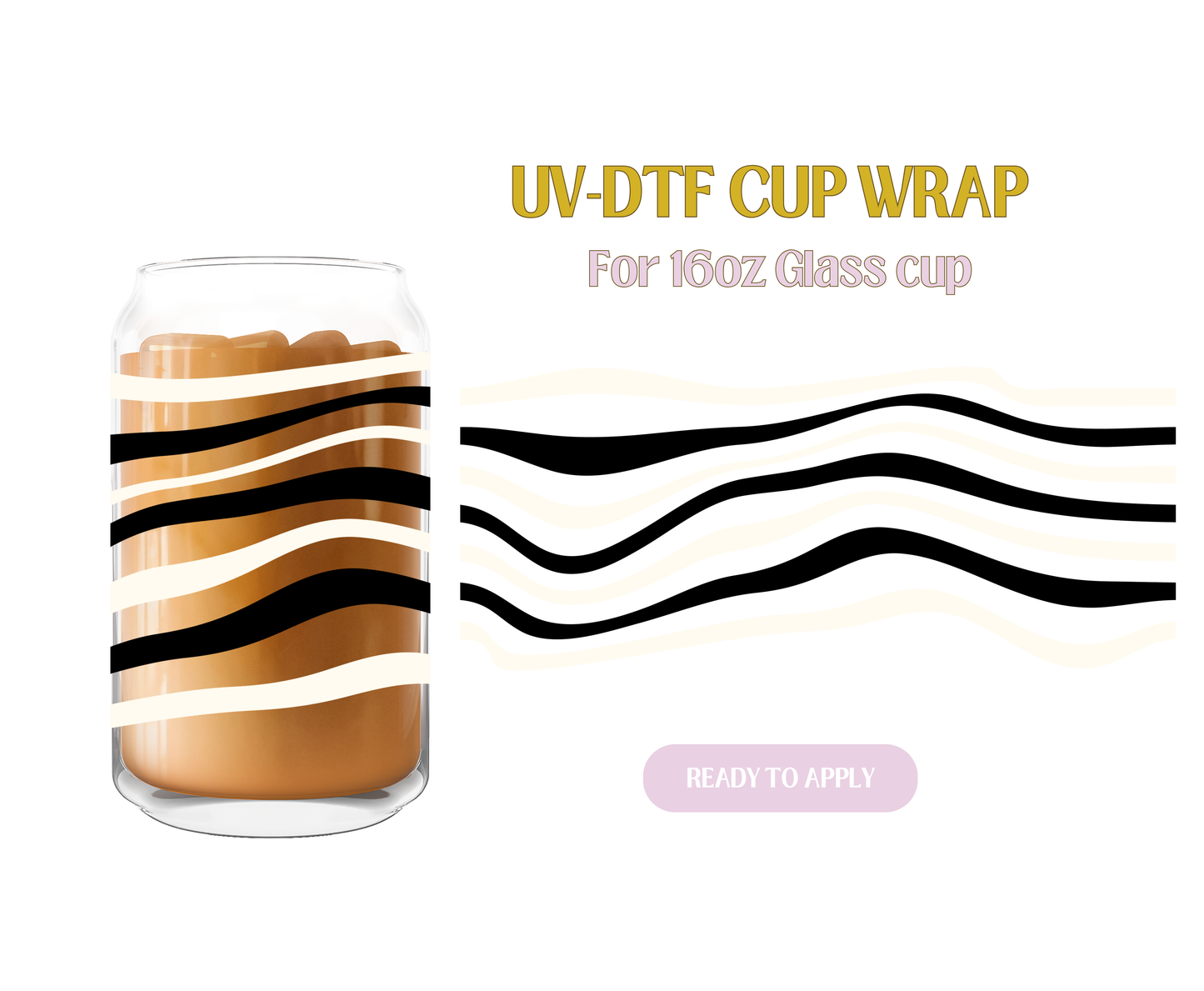 Zebra Stripes UV-DTF Wrap